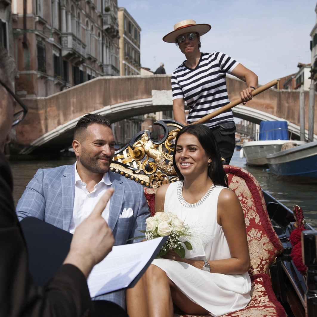 VOW RENEWAL in Italy The gondola is the perfect place for a romantic and emotional moment for th ecouple