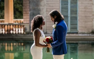 The groom says his vows