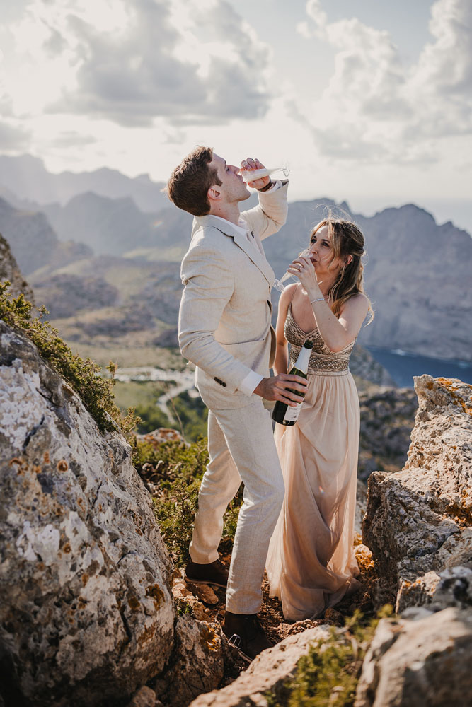 Mallorca wedding-14 – 131 Chears ! the tradition of champagne after the ceremony