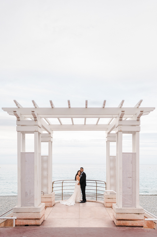 a creative photo during wedding photo tour in French Riviera