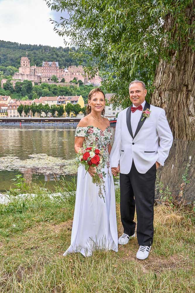 The couple after their wedding on Neckar