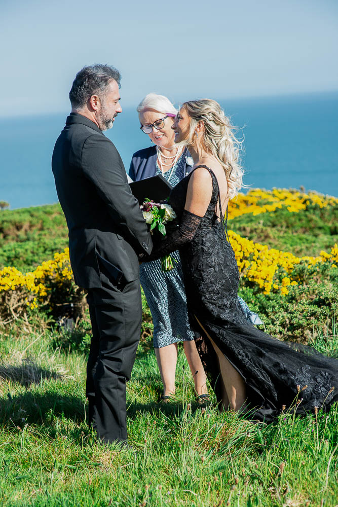 The ceremony over the cliff in Ireland